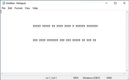 رفع مشکل نمایش فونت فارسی و تبدیل به علامت سوال در Notepad ویندوز