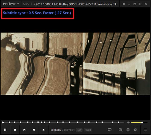 آموزش هماهنگ کردن زیرنویس با فیلم در PotPlayer