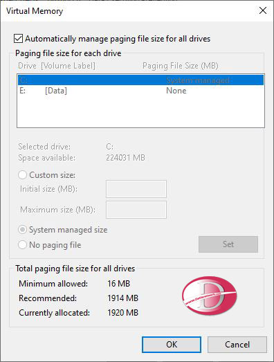 آموزش تنظیم Page File و افزایش سرعت سیستم با پیج فایل