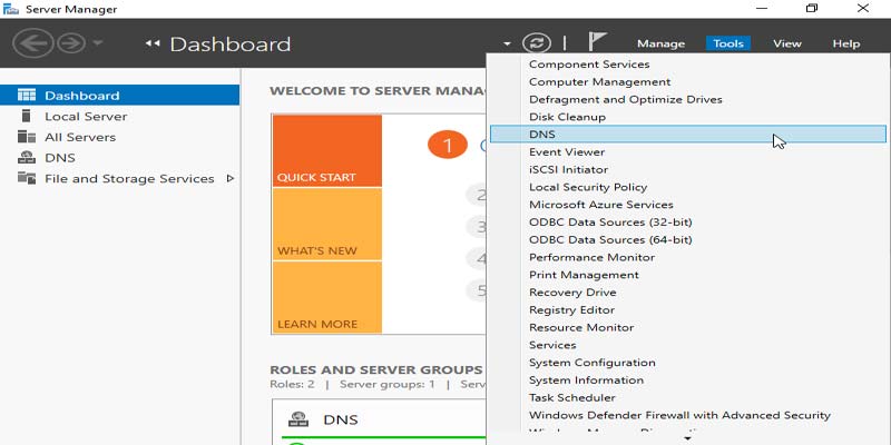 آموزش نصب DNS Server در ویندوز سرور - راه اندازی و تنظیمات اولیه DNS سرور