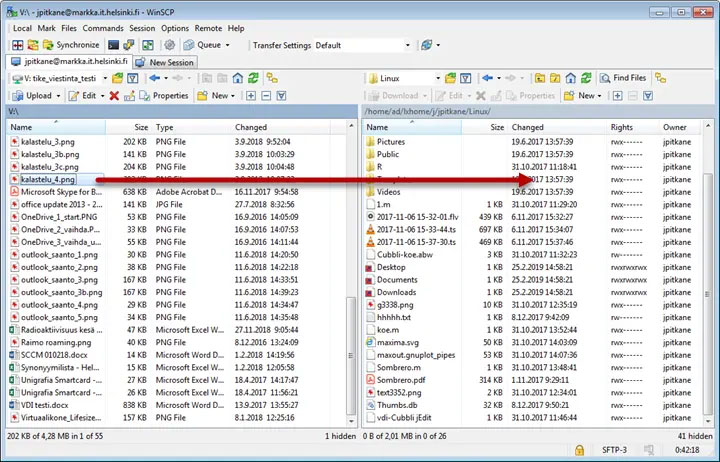 آموزش استفاده از نرم افزار WinSCP